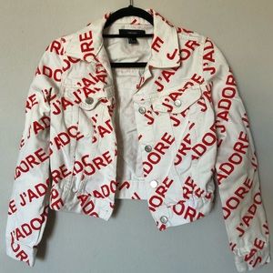 Forever 21 print denim jacket